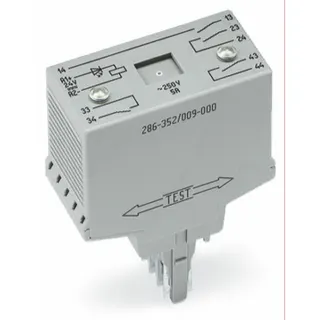 WAGO Relaismodul Eingangsnennspannung DC 24 V 4 Schließer grau 286-352/004-000