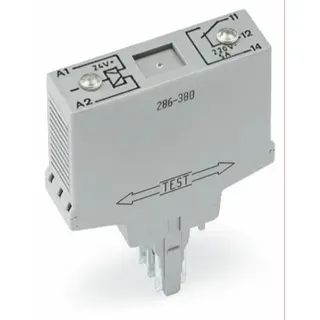 WAGO Relaismodul bistabil Eingangsnennspannung DC 24 V 1 Wechsler grau 286-380