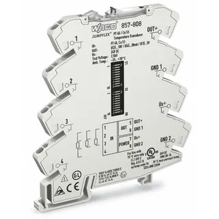 WAGO Temperaturmessumformer für RTD-Sensoren Strom- und Spannungsausgangssignal Versorgungsspannung DC 24 V 857-808