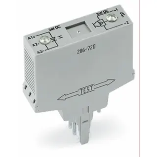 WAGO Optokopplermodul Eingangsnennspannung DC 24 V Ausgangsspannungsbereich DC 15 ? 30 V grau 286-721