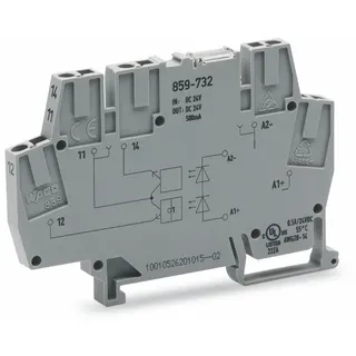WAGO Optokopplermodul Ausgangsspannungsbereich DC 3 ? 31,2 V Grenzdauerstrom 3 A grau 859-731