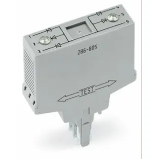 WAGO Bauteilmodul mit Diode mit 5 Stück Diode 1N4007 grau 286-805
