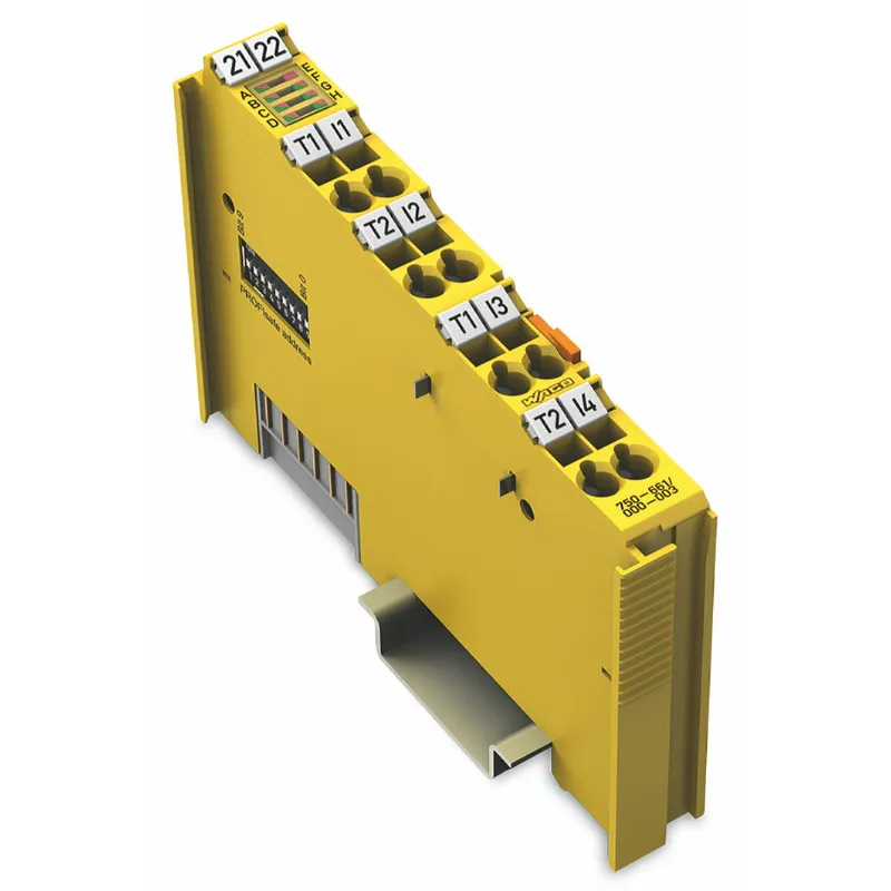 WAGO Sicherer Digitaleingang, 4 Kanäle DC 24 V PROFIsafe V 2.0 iPar gelb 750-661/000-003