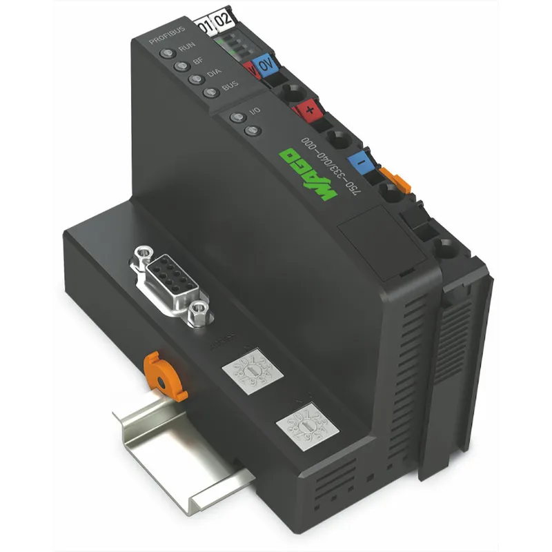 WAGO Feldbuskoppler PROFIBUS DP 2. Generation 12 MBd dunkelgrau 750-333/040-000