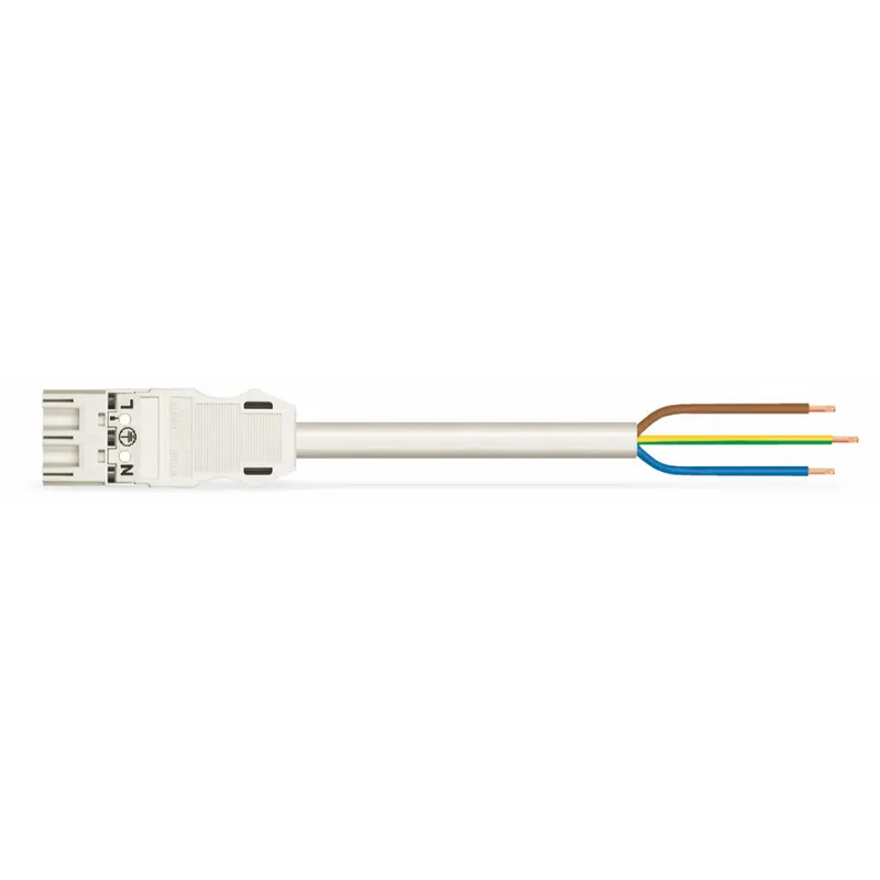 WAGO konfektionierte Anschlussleitung Eca Stecker/offenes Ende weiß 771-9993/206-302