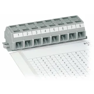 WAGO Beschriftungsstreifen als Bogen DIN A4 bedruckt weiß 210-333/1200-103