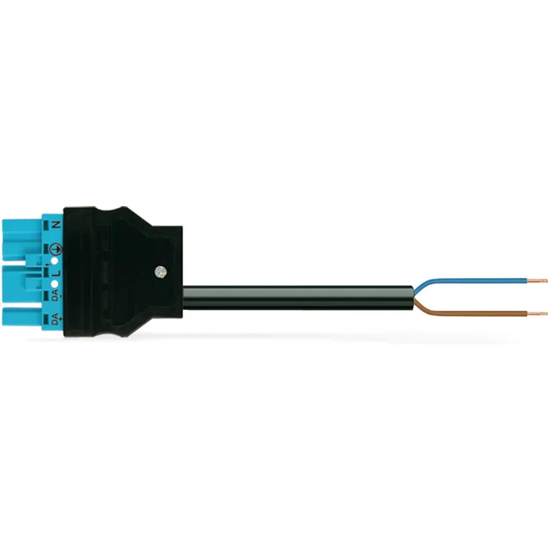 WAGO konfektionierte Anschlussleitung Eca Stecker/offenes Ende blau 771-5001/165-000
