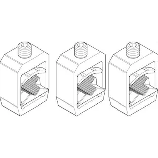 ABN Rahmenklemme NH2/3 95-300 qmm CU-u.ALU-Ltr (PK=3Stk.) XASRK22