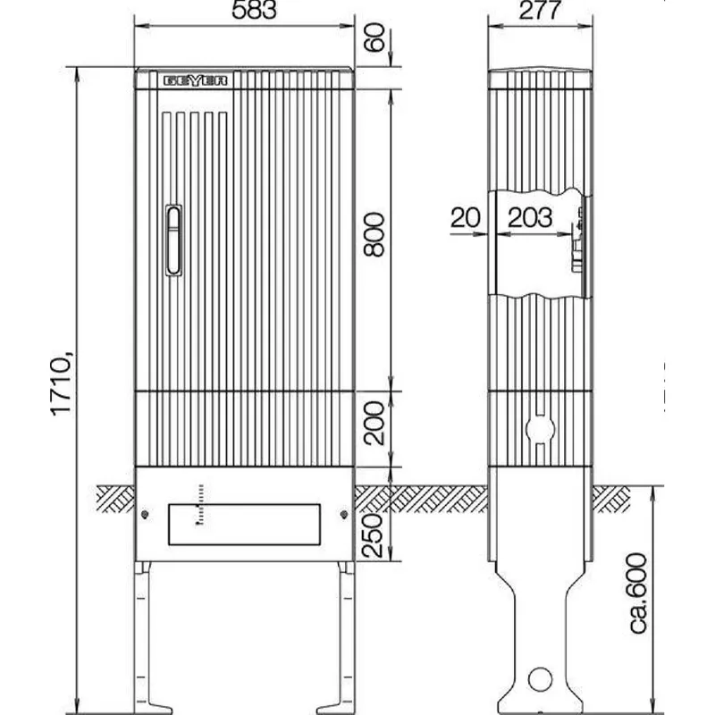 ABN Anschlusssäule SL175P Montageplatte 1Zyl.eingeb. SL175P