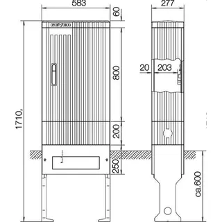 ABN Anschlusssäule SL175P Montageplatte 1Zyl.eingeb. SL175P