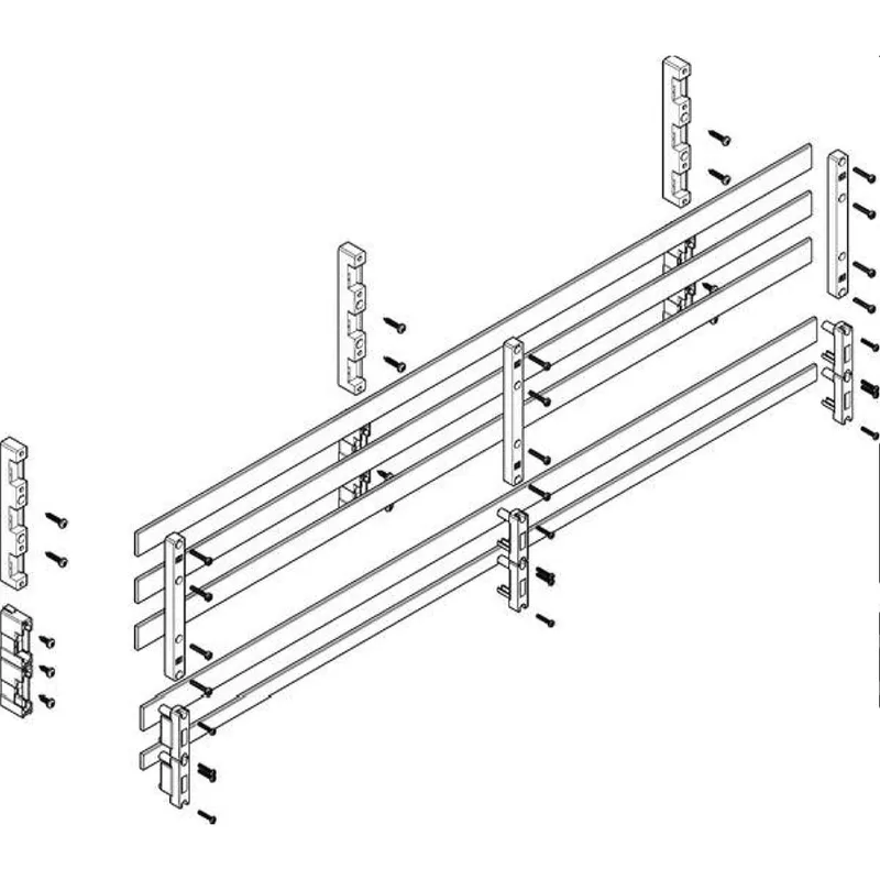 ABN Sammelschienenmodul tief 60mm mit CU 30x5mm 5polig 70mm MTSC43745