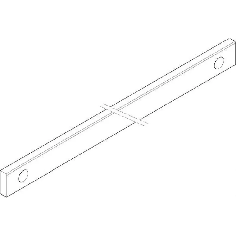ABN CU-Schiene 2FB 30x10x587mm waagrecht beidseitig XCUW132B