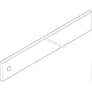 ABN CU-Schiene 1FB 60x10x291mm waagrecht einseitig XCUW161E