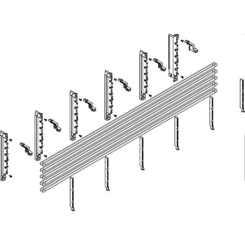 ABN Sammelschienenmodul tief 40mm mit CU 12x5mm 5polig 70mm MTSC52535