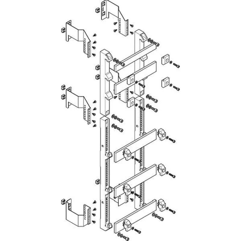 ABN Sammelschienenmodul flach 185mm mit CU 50x10mm 5polig 150mm MFSC18985
