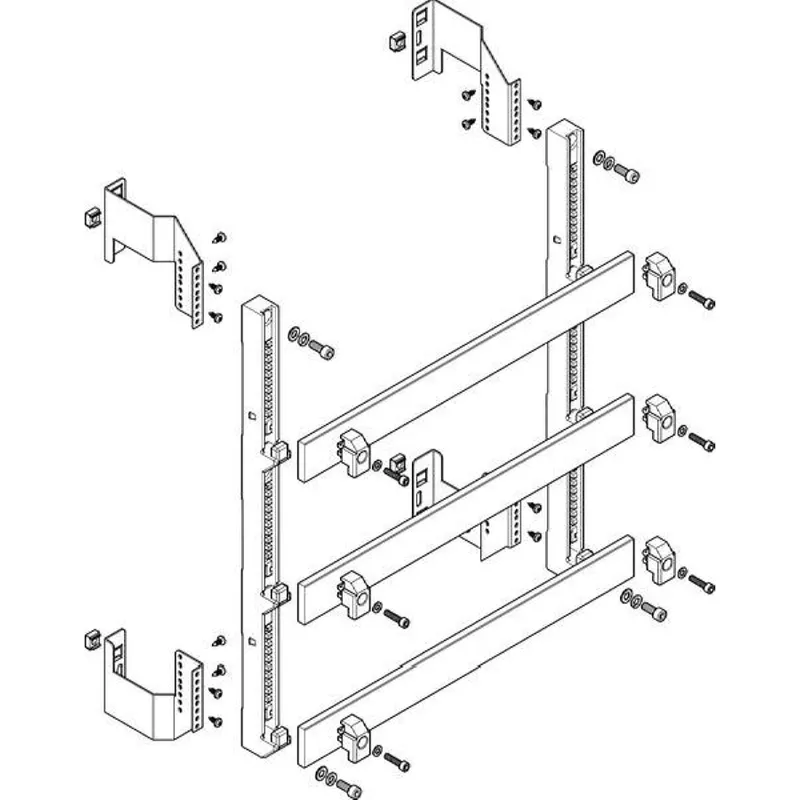 ABN Sammelschienenmodul flach 185mm mit CU 50x10mm 3polig 150mm MFSC25983