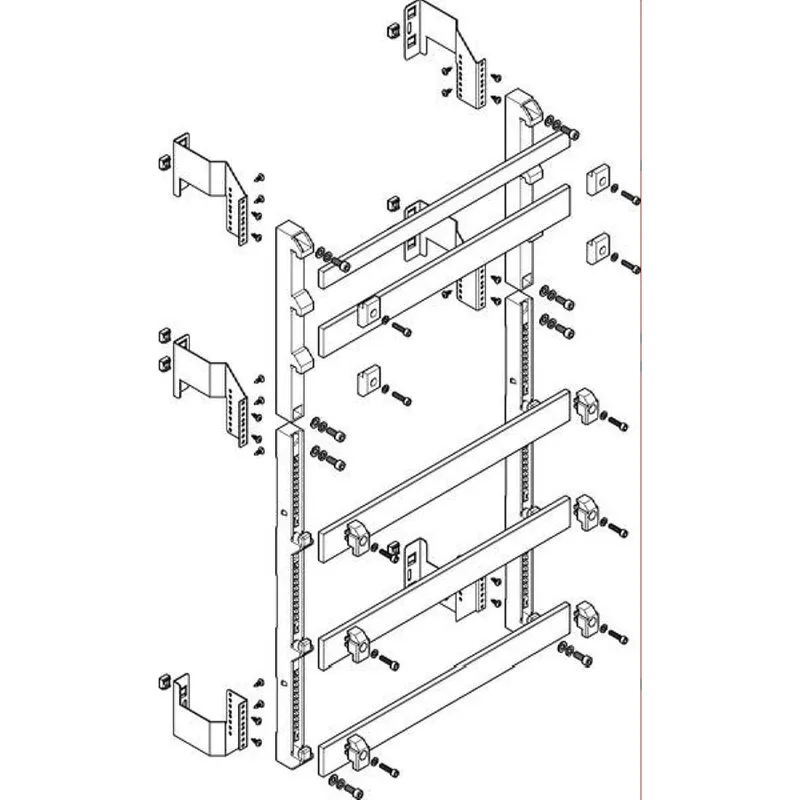 ABN Sammelschienenmodul flach 185mm mit CU 50x10mm 5polig 150mm MFSC28985