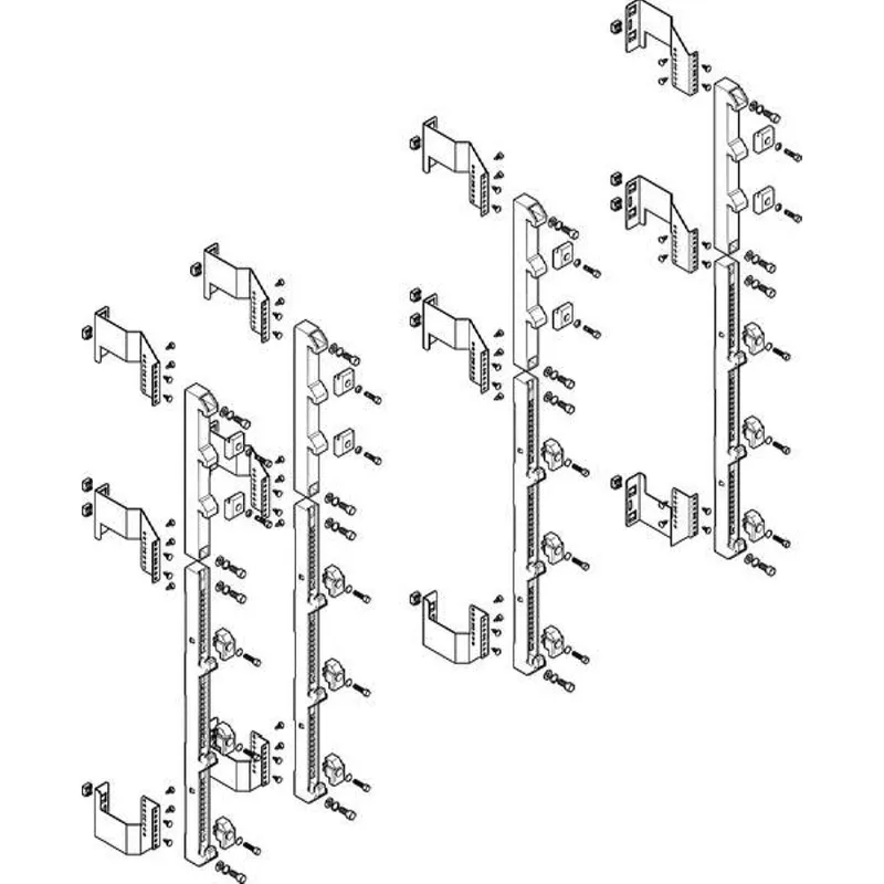 ABN Sammelschienenmodul flach 185mm für Cu 40x10mm 5polig 150mm MFS58905
