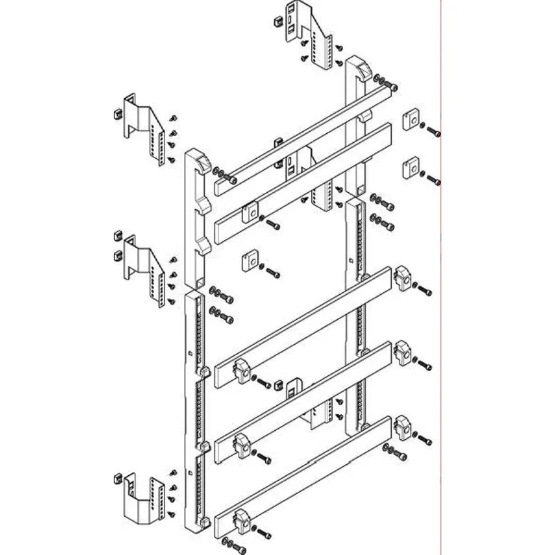 ABN Sammelschienenmodul tief 185mm mit CU 50x10mm 5polig 150mm MTSC28985