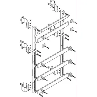 ABN Sammelschienenmodul tief 185mm mit CU 50x10mm 5polig 150mm MTSC28985