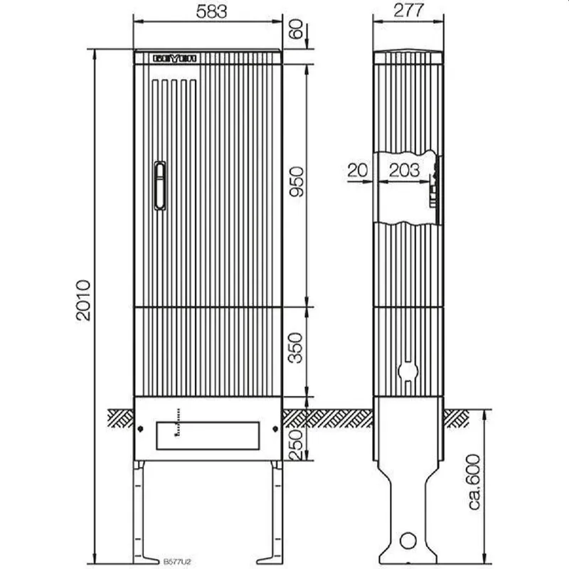 ABN Anschlusssäule SL205P Montageplatte 1Zyl.eingeb. SL205P