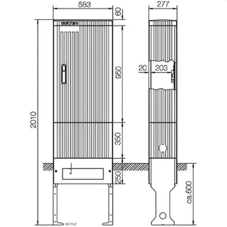 ABN Anschlusssäule SL205P Montageplatte 1Zyl.eingeb. SL205P