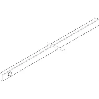 ABN CU-Schiene 1FB 20x10x198mm waagrecht XCUW121K