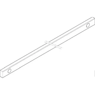 ABN CU-Schiene 5FB 20x10x1337mm waagrecht beidseitig XCUW125B