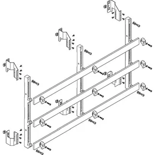 ABN Sammelschienenmodul tief 185mm mit CU 50x10mm 3polig 150mm MTSC45983