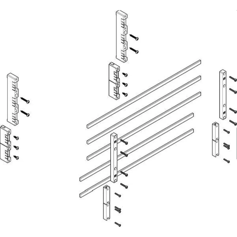 ABN Sammelschienenmodul flach 60mm mit CU 12x5mm 5polig 32mm MFSC23615