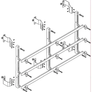 ABN Sammelschienenmodul flach 185mm mit CU 30x10mm 3polig 150mm MFSC45963