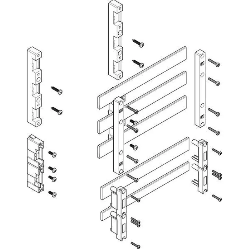 ABN Sammelschienenmodul tief 60mm mit CU 30x5mm 5polig 70mm MTSC13745