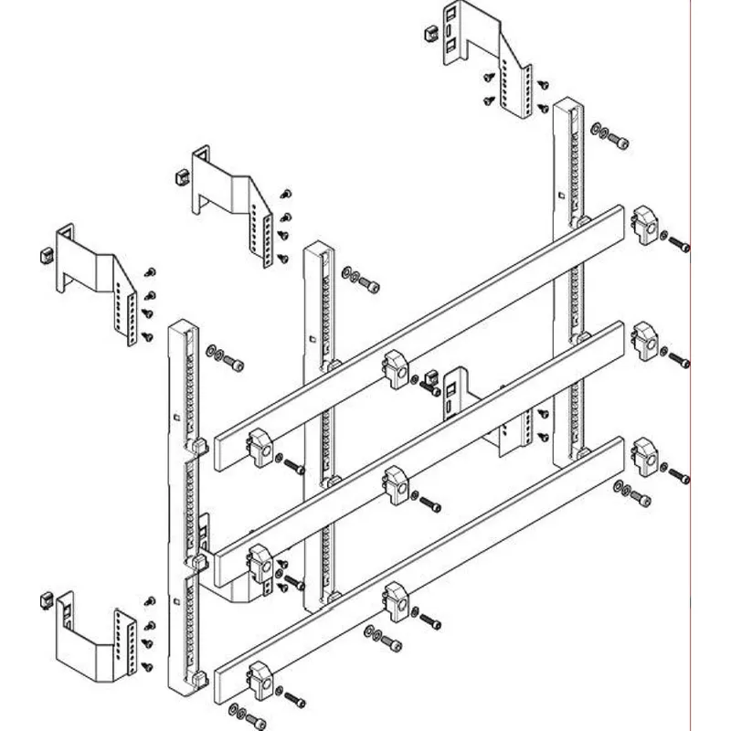 ABN Sammelschienenmodul flach 185mm mit CU 50x10mm 3polig 150mm MFSC35983