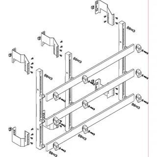 ABN Sammelschienenmodul flach 185mm mit CU 50x10mm 3polig 150mm MFSC35983
