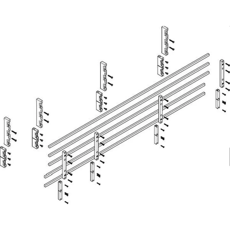 ABN Sammelschienenmodul flach 60mm mit CU 12x10mm 5polig 32mm MFSC53635