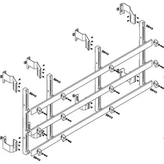 ABN Sammelschienenmodul flach 185mm mit CU 50x10mm 3polig 150mm MFSC55983