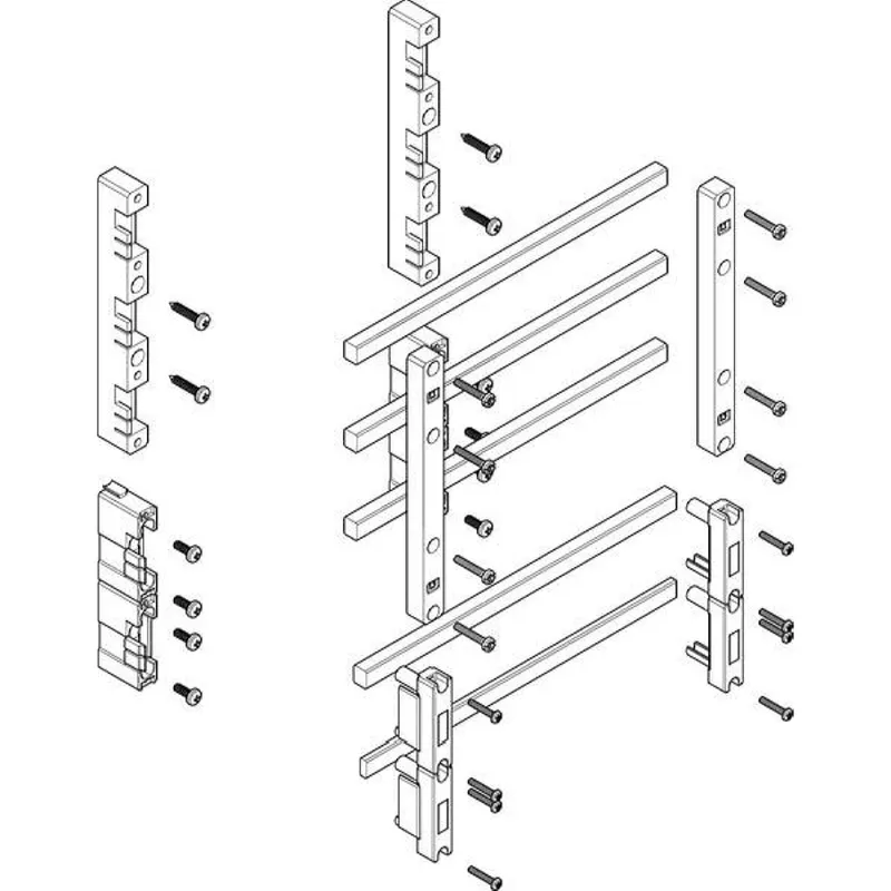 ABN Sammelschienenmodul tief 60mm mit CU 12x10mm 5polig 70mm MTSC13735