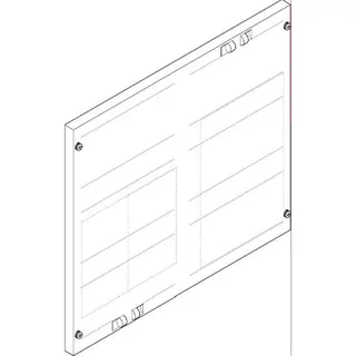 ABN Abdeckplatte 500x450mm 2FB/3RE 40mm NH1/00-Trenner FAP23519N