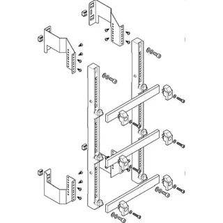 ABN Sammelschienenmodul flach 185mm mit CU 30x10mm 3polig 150mm MFSC15963