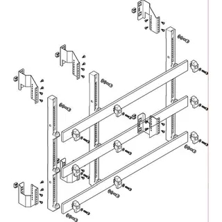ABN Sammelschienenmodul tief 185mm mit CU 50x10mm 3polig 150mm MTSC35983