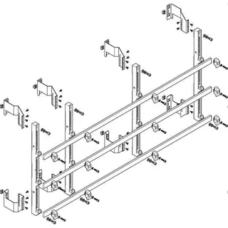 ABN Sammelschienenmodul flach 185mm mit CU 30x10mm 3polig 150mm MFSC55963