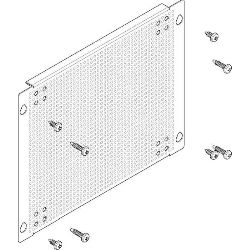 ABN Montageplatte Media 1FB/2RE gelocht 224x190mm (fest) FMSK12FN