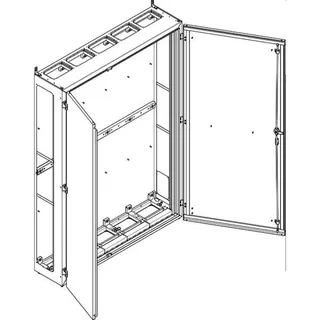ABN Standgehäuse geerdet IP55 1340x1890x340mm NT512EB