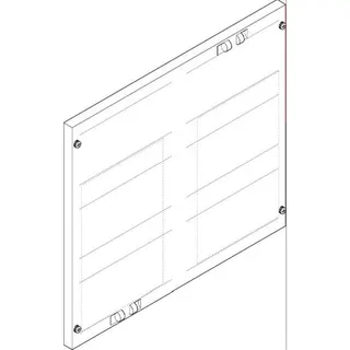 ABN Abdeckplatte 500x450mm 2FB/3RE 40mm 2xNH1-Trenner FAP23512N