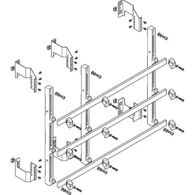 ABN Sammelschienenmodul flach 185mm mit CU 30x10mm 3polig 150mm MFSC35963