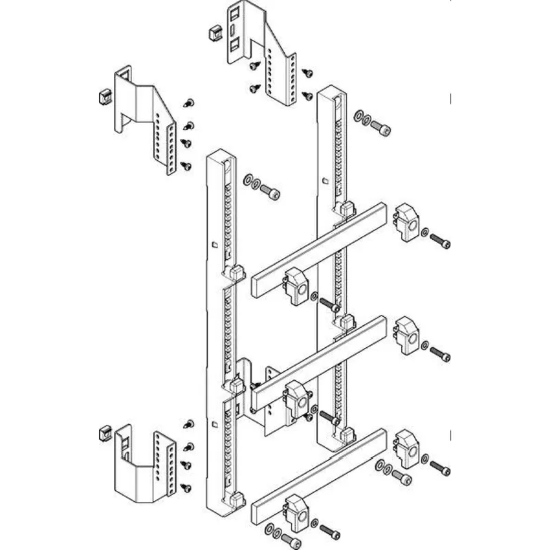 ABN Sammelschienenmodul tief 185mm mit CU 30x10mm 3polig 150mm MTSC15963