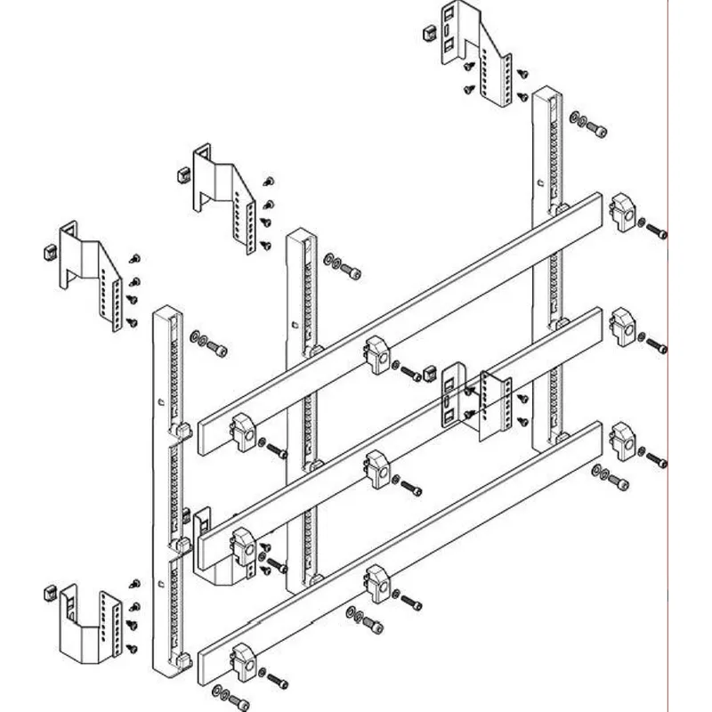 ABN Sammelschienenmodul tief 185mm mit CU 60x10mm 3polig 150mm MTSC35993
