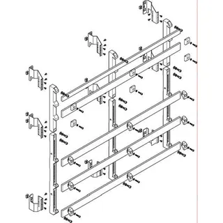 ABN Sammelschienenmodul tief 185mm mit CU 50x10mm 5polig 150mm MTSC48985