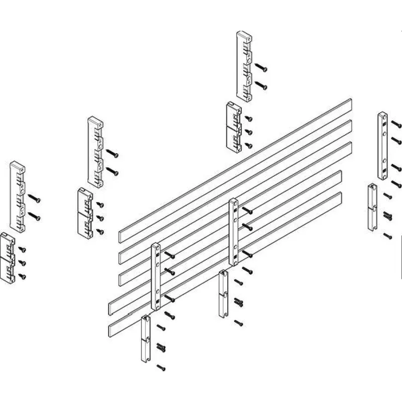 ABN Sammelschienenmodul flach 60mm mit CU 30x5mm 5polig 32mm MFSC33645
