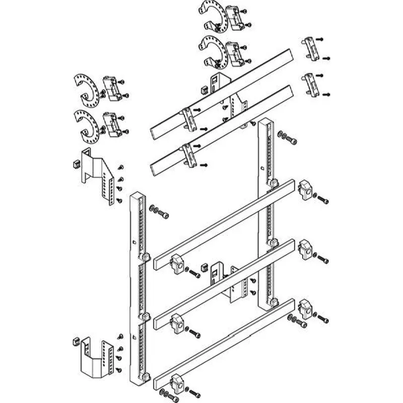 ABN Sammelschienenmodul tief 185mm mit CU 30x10mm 5polig 150mm MTSC27965